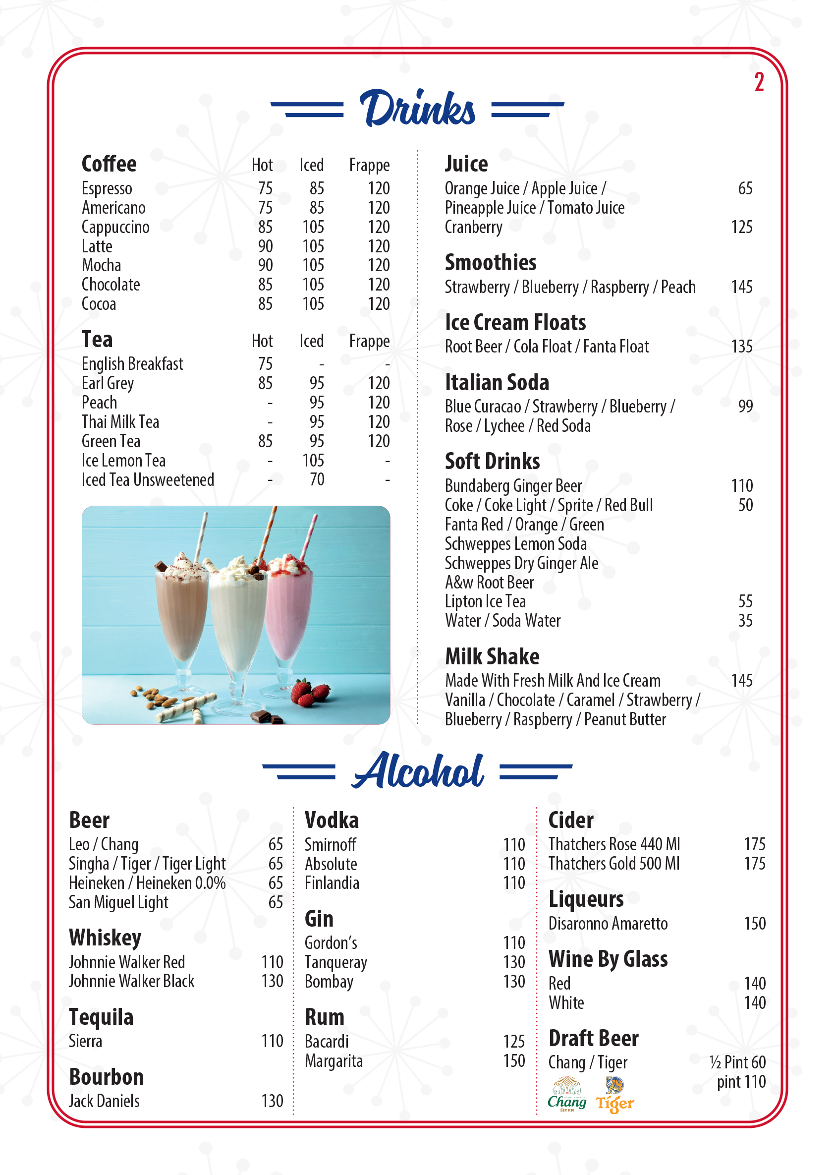 Route 66 Menu - Drink