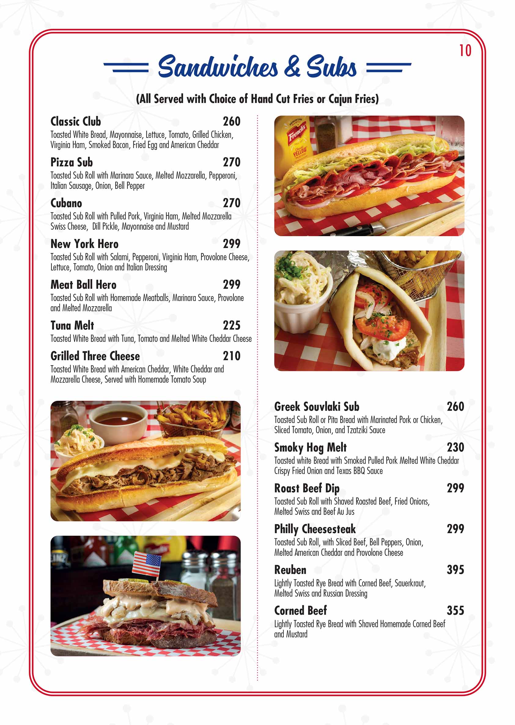 ROUTE 66 MENU page 10