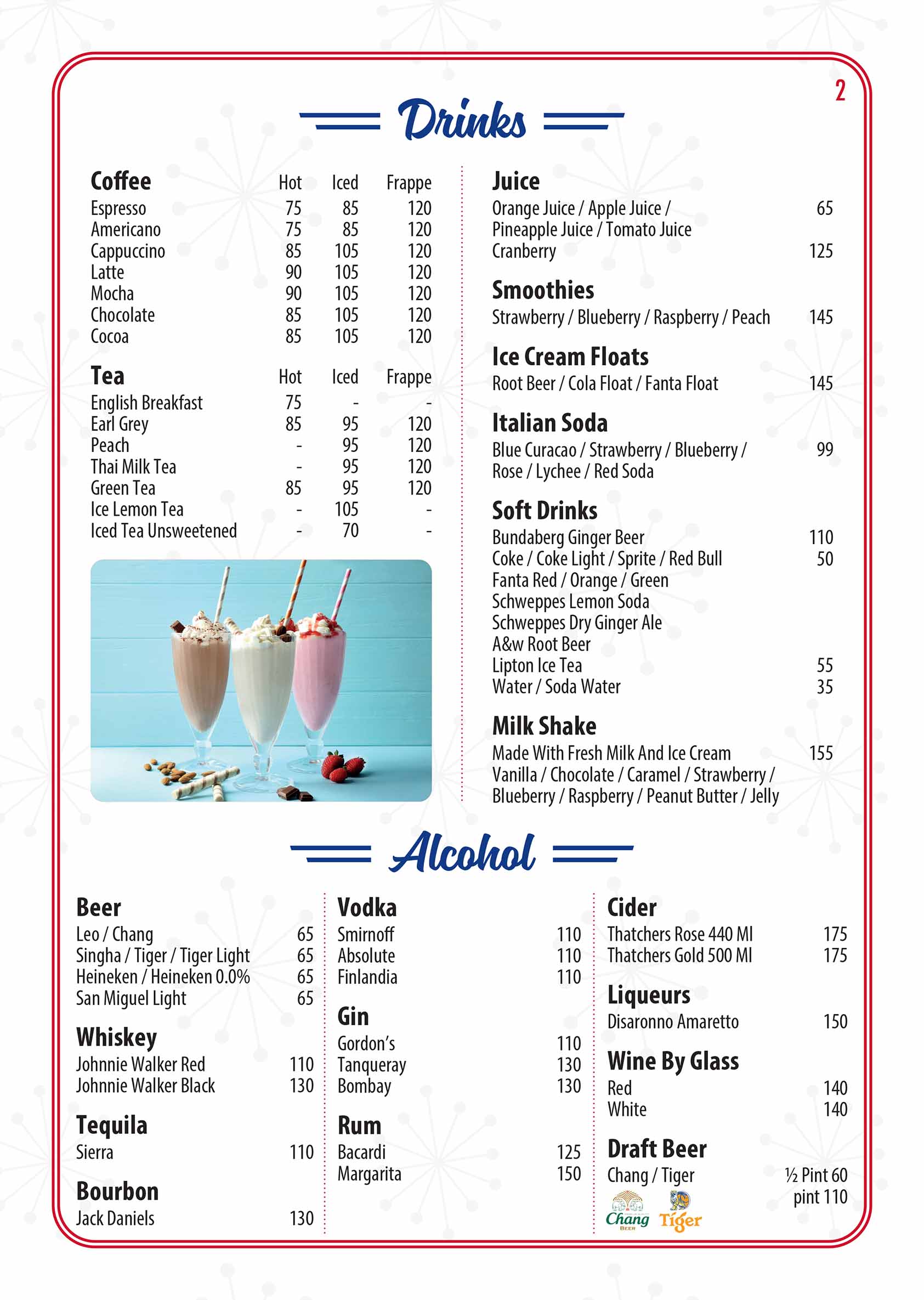 ROUTE 66 MENU page 2