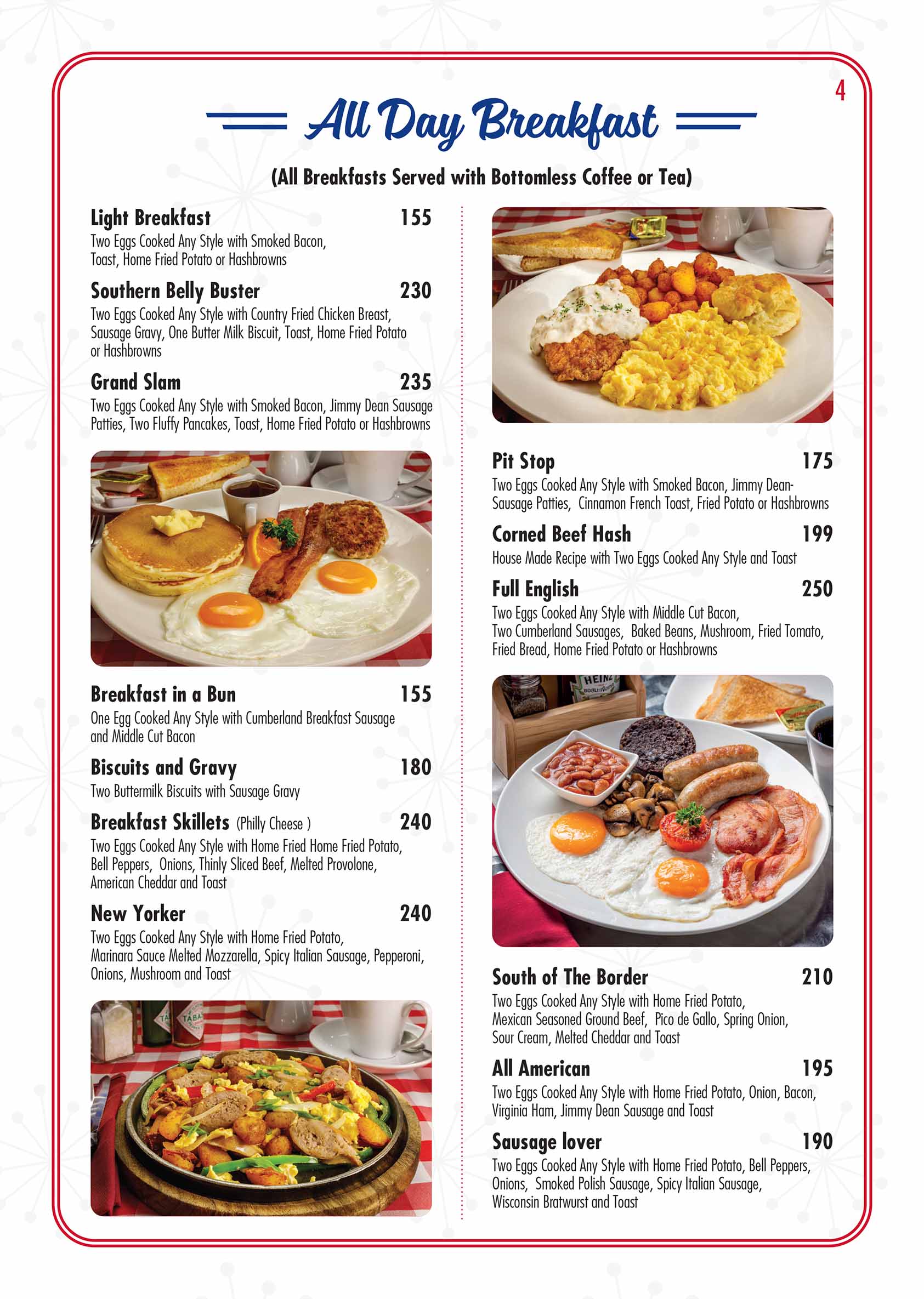 ROUTE 66 MENU page 4