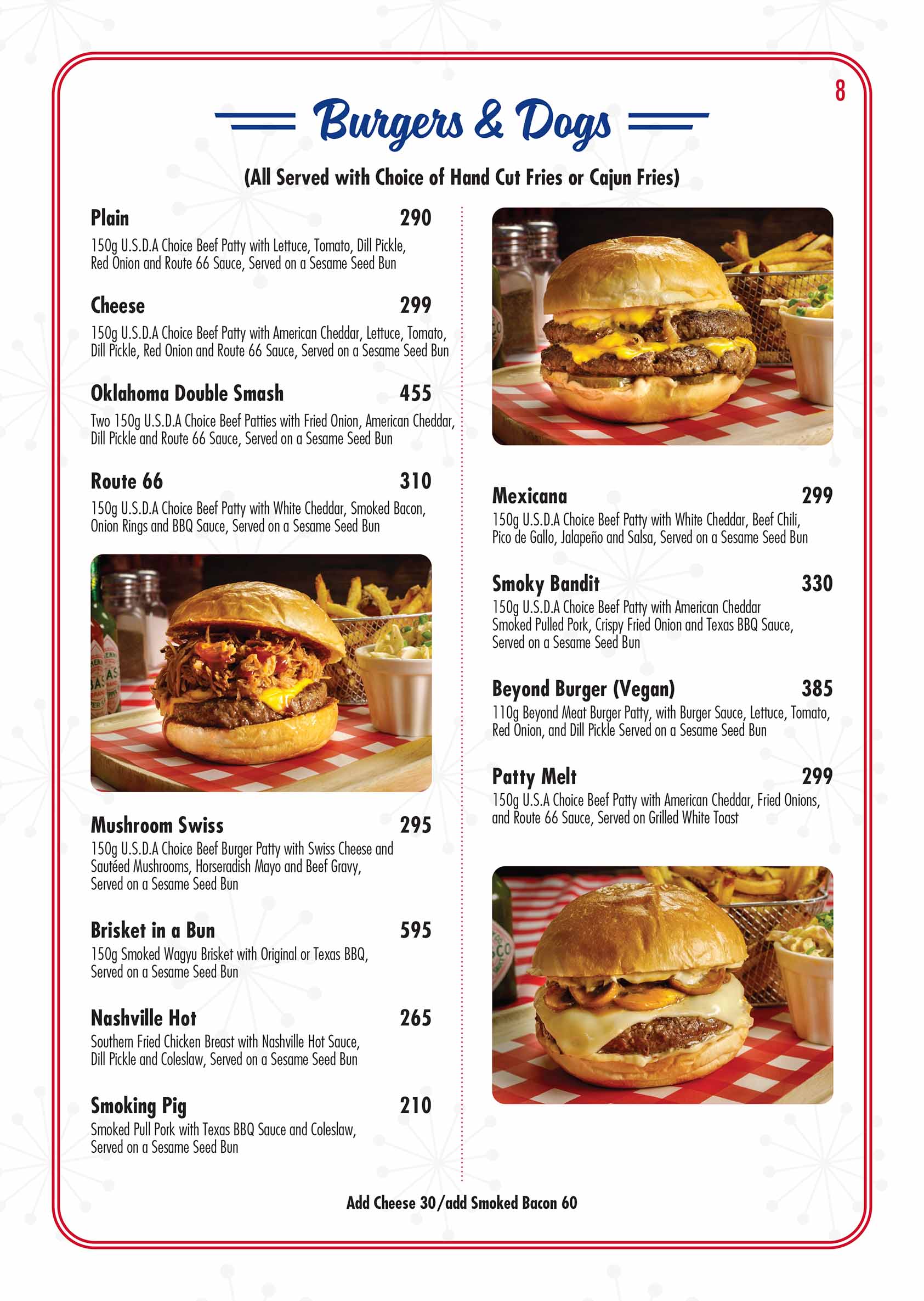 ROUTE 66 MENU page 8